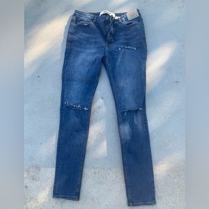 Asos Skinny Jeans Mens 34x36 Denim Low Rise Gray